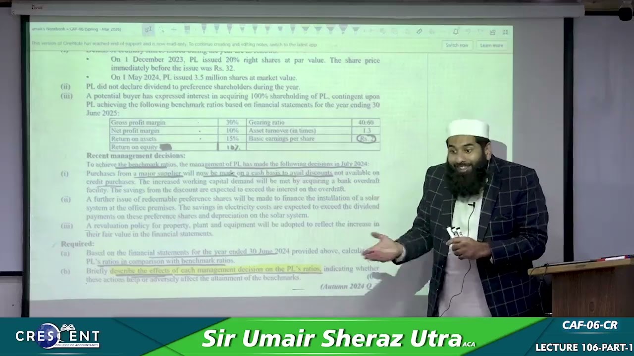 CAF 6 Sir Umair Sheraz Lecture 106 PART 1