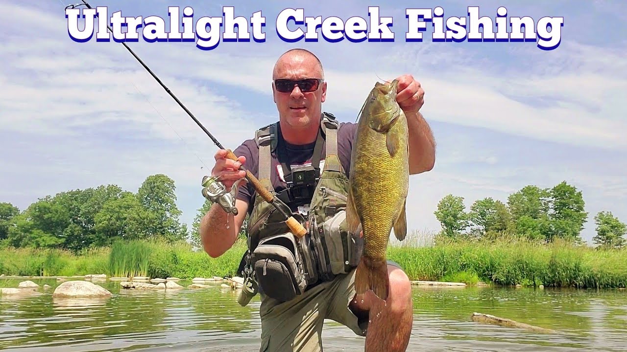 INSANE ULTRALIGHT Creek Fishing for HUGE Smallmouth Bass on the Nikko Hellgrammite
