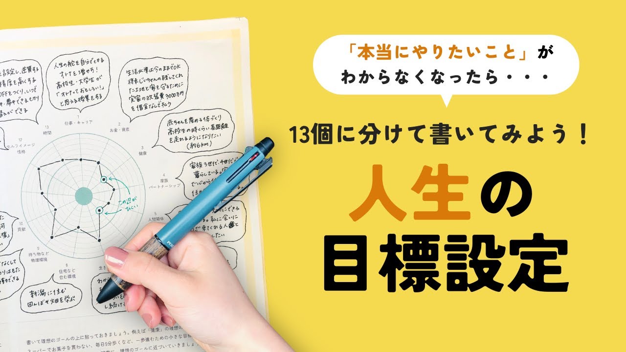 【目標設定】13個のライフサークルで人生の目標を書き出してみよう！