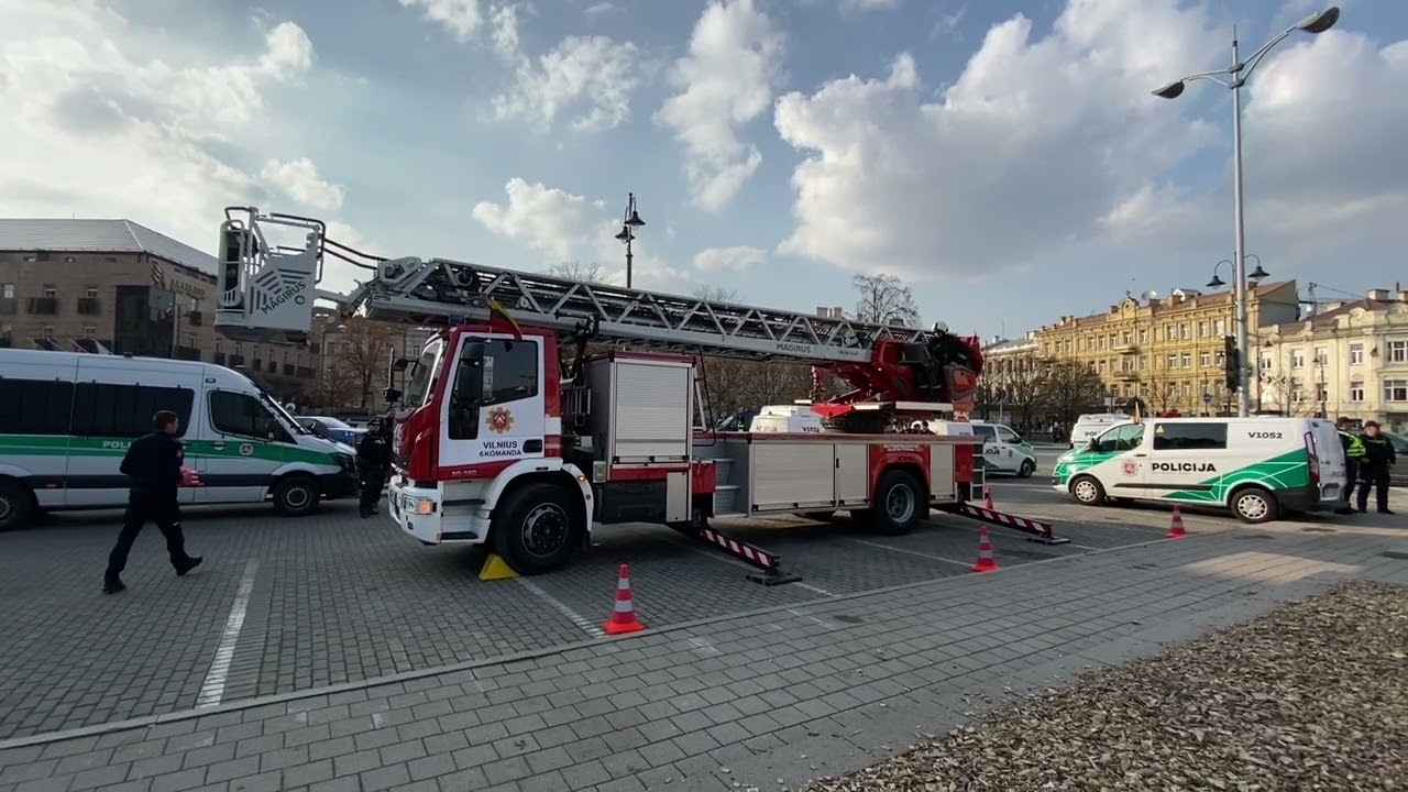 Kovo 11 Vilniuje – Policijos, VST ir PAGD automobiliai mieste