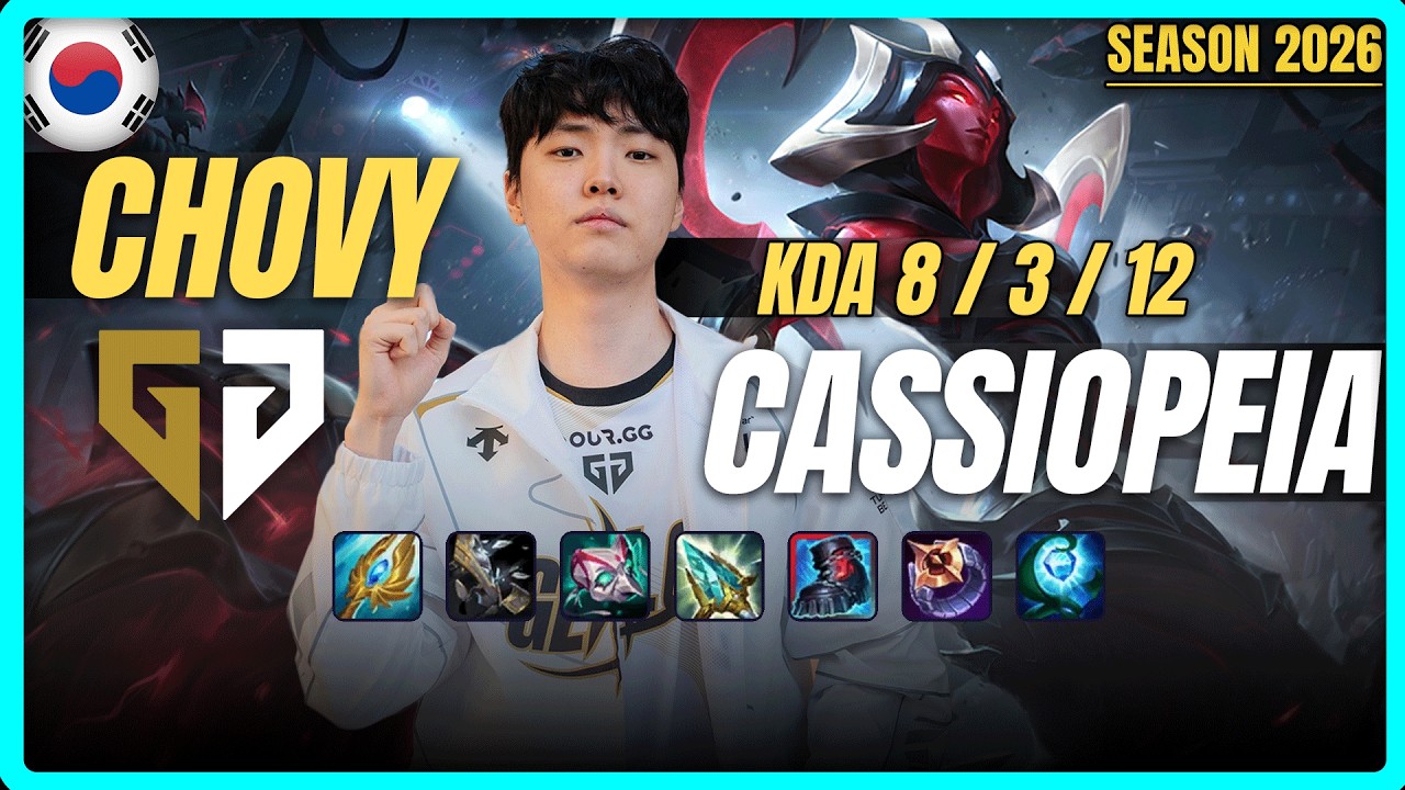 GEN Chovy CASSIOPEIA vs ANNIE Mid - Patch 26.10 KR Ranked | lolrec