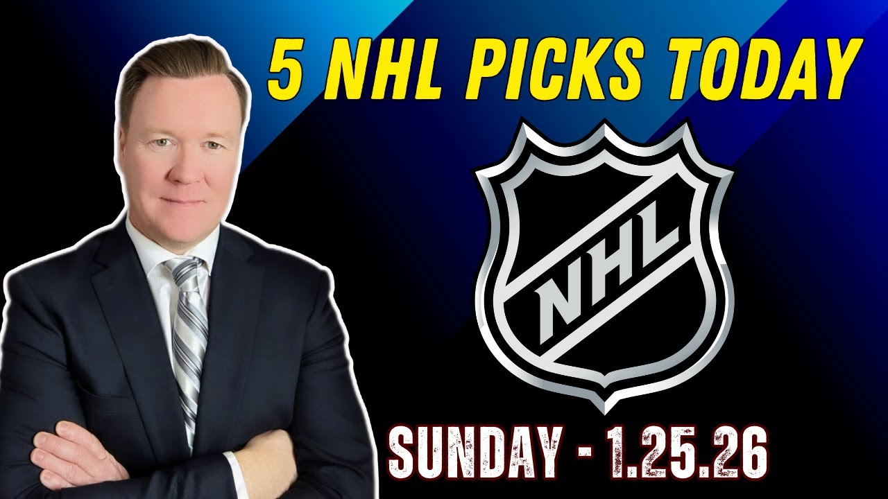 Sunday 5 NHL Betting Picks l 1/25/26 l Vernon’s Best NHL Bets, Expert Picks and Predictions