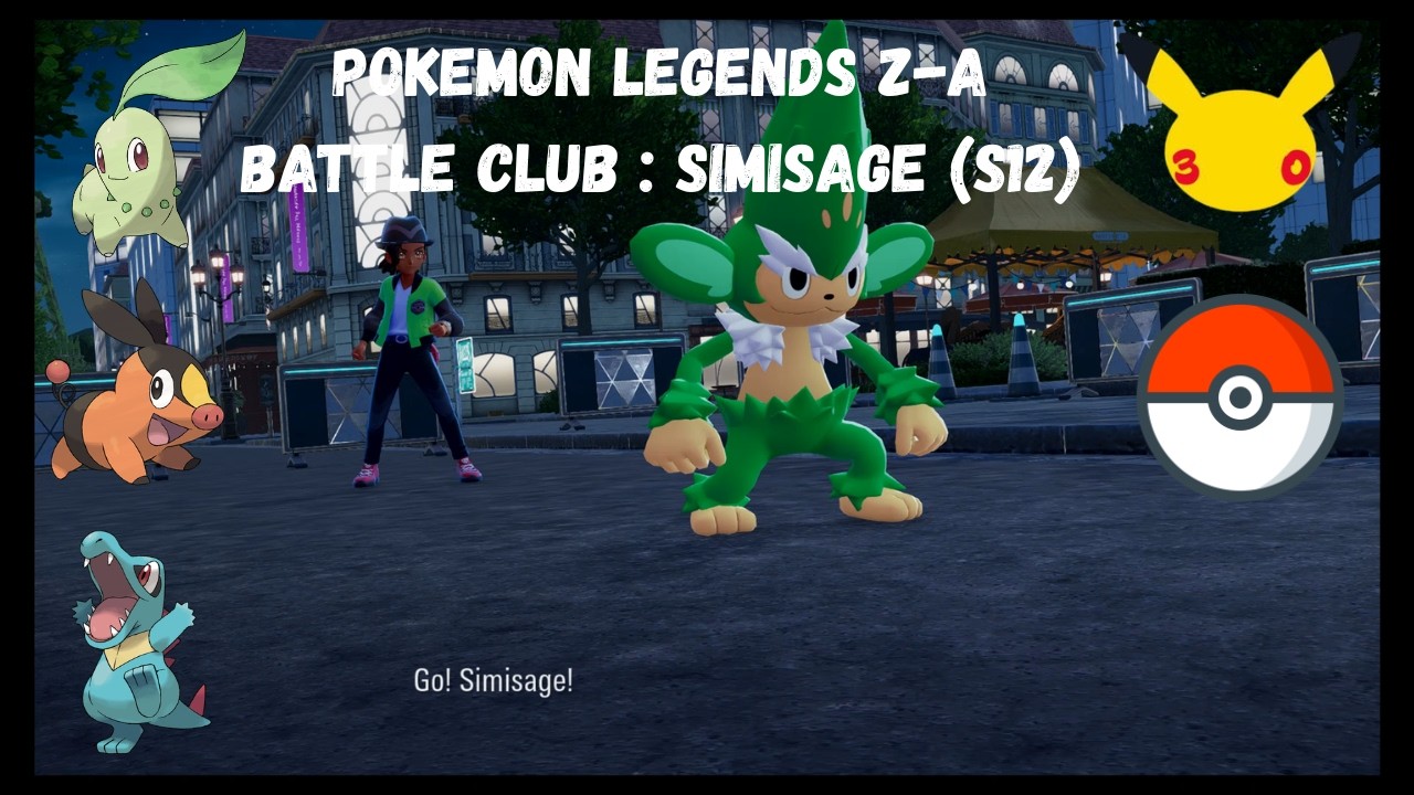Pok&eacute;mon Legends Z-A Battle Club Ranked Online Battles Season 12 Simisage