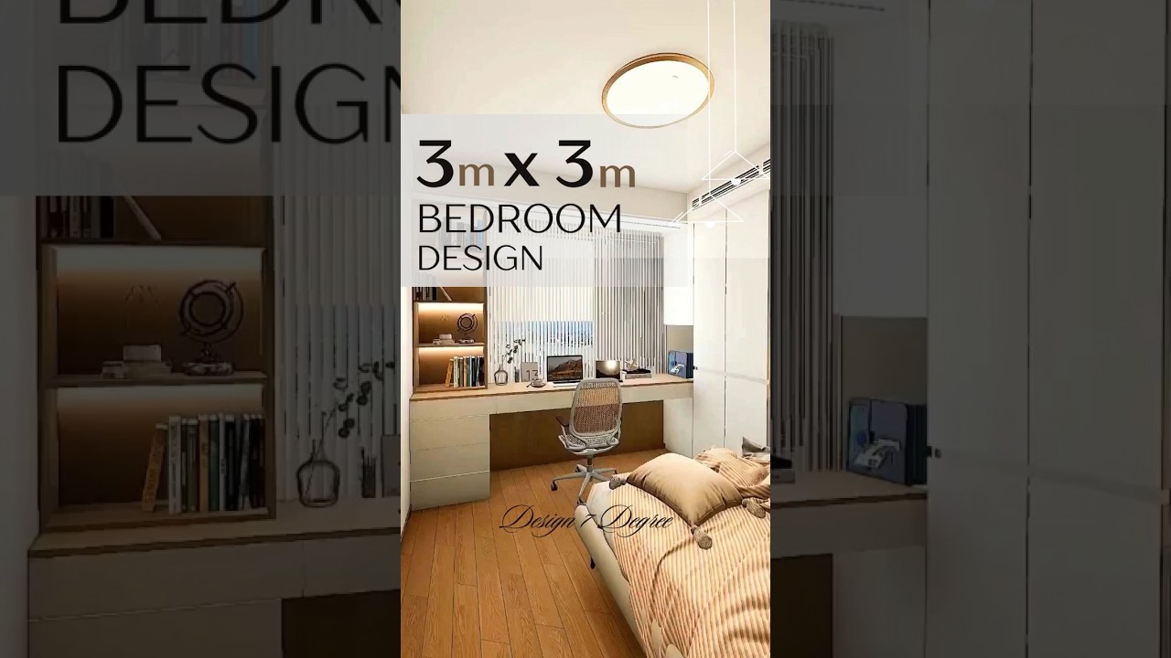 Smart Space-Saving Bedroom Layout for a 3x3 Meter Room #bedroomdesign #bedroom #bedroomfurniture