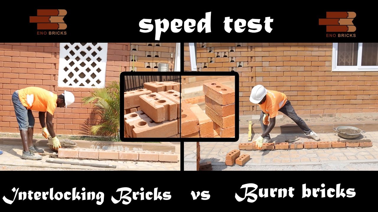 Interlocking brick vs Burnt brick speed test