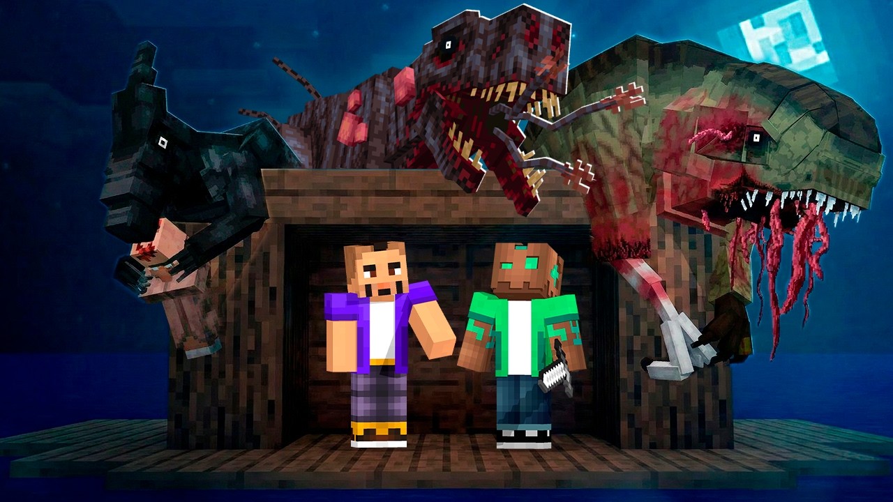 ¿Sobrevivimos a los Dinosaurios de la ISLA TACANO en Minecraft?