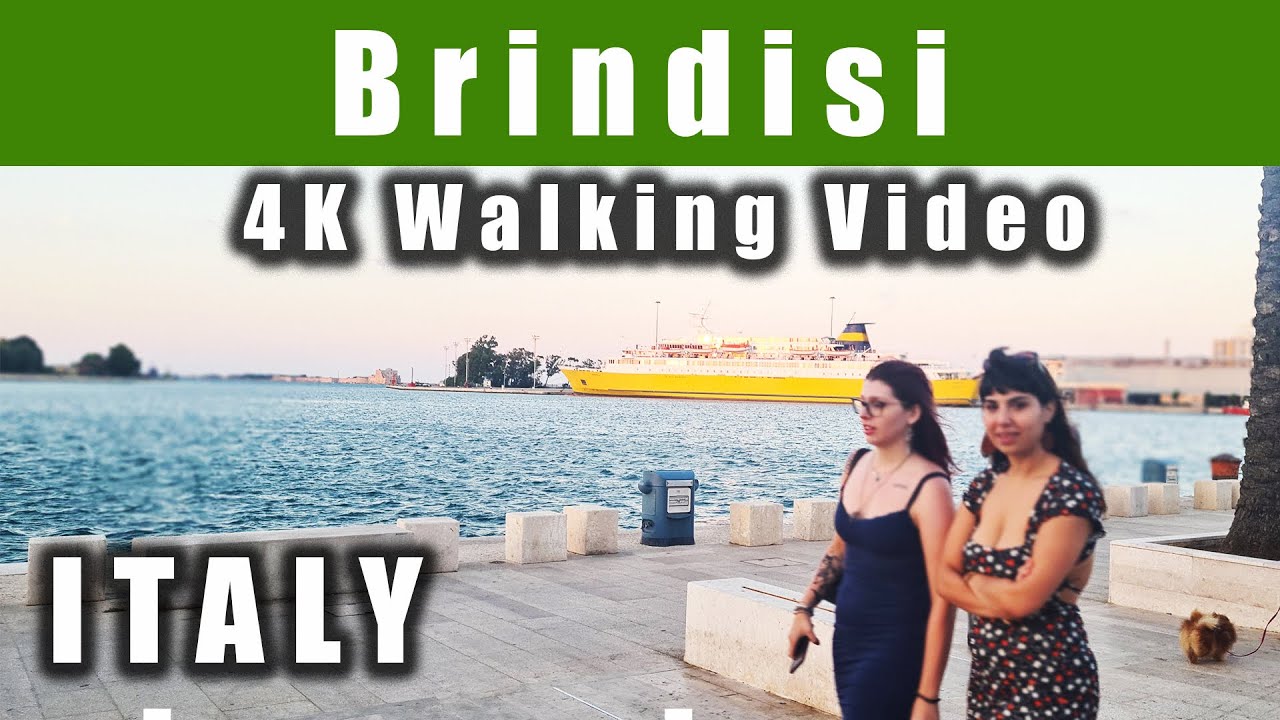 Brindisi, ITALY 4K Walking Video