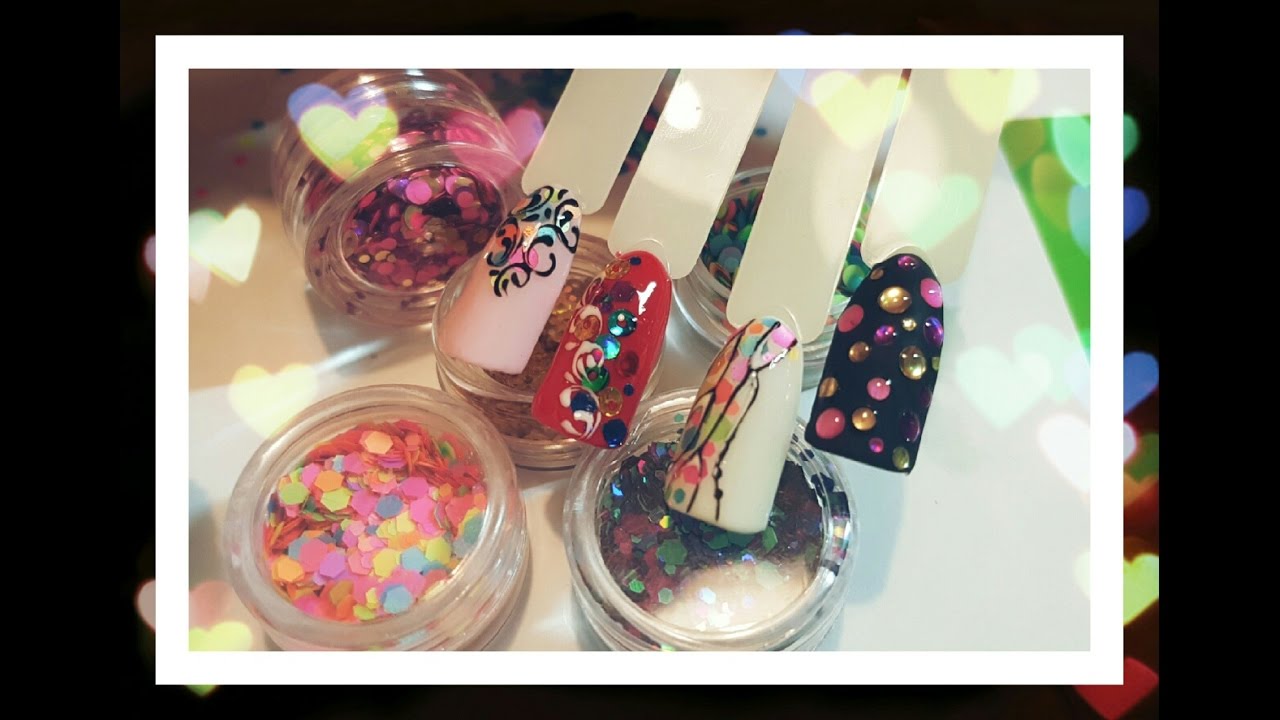 КОНФЕТИ&КАМИФУБИКИ.БЫСТРЫЙ ДИЗАЙН НОГТЕЙ.CONFETTI.GLITTER TUTORIAL NAILS
