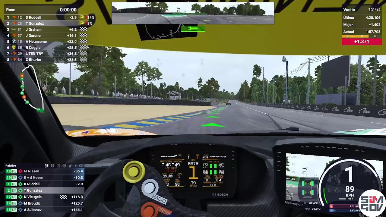 Le Mans Ultimate. Le Mans Mulsanne 40 min race LMGT3