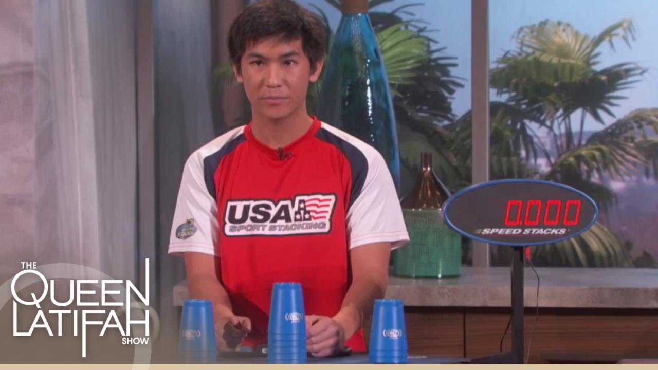 World Stacking Champion Shows Off His Speed | The Queen Latifah Show