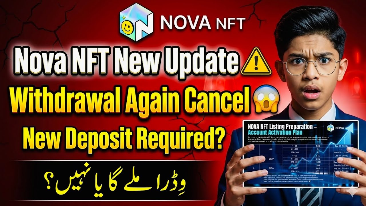 Nova NFT New Update ⚠️ Withdrawal Again Cancel! Will New Deposit Work?