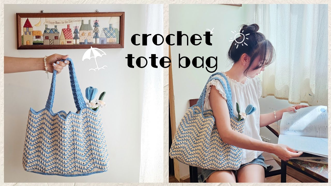 crochet tote bag
