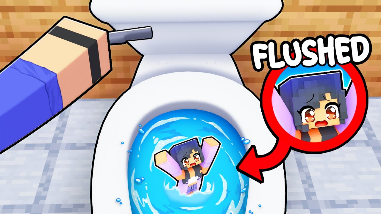 FLUSHED down a TOILET in Minecraft!