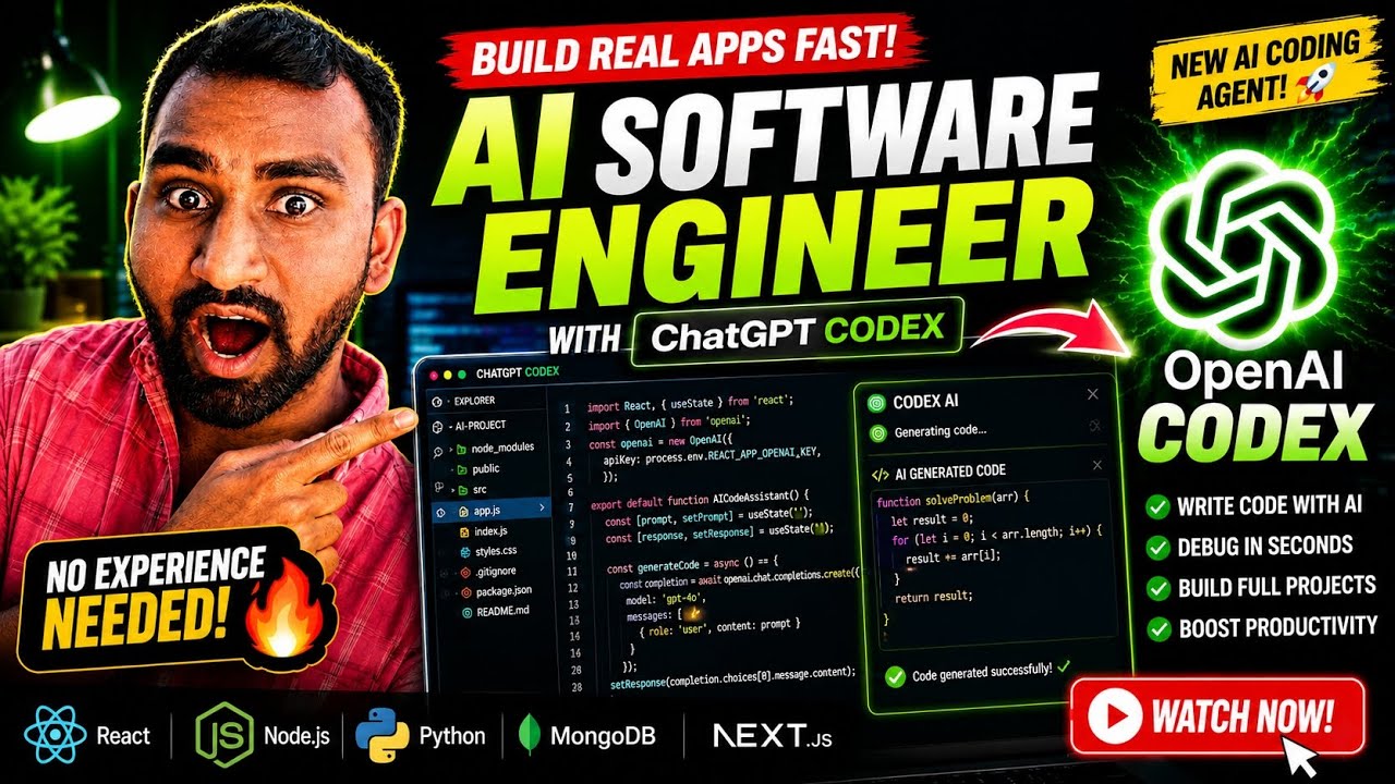 How to use ChatGPT Codex Tutorial Telugu |Use ChatGPT Codex To Build MERN Projects | Telugu