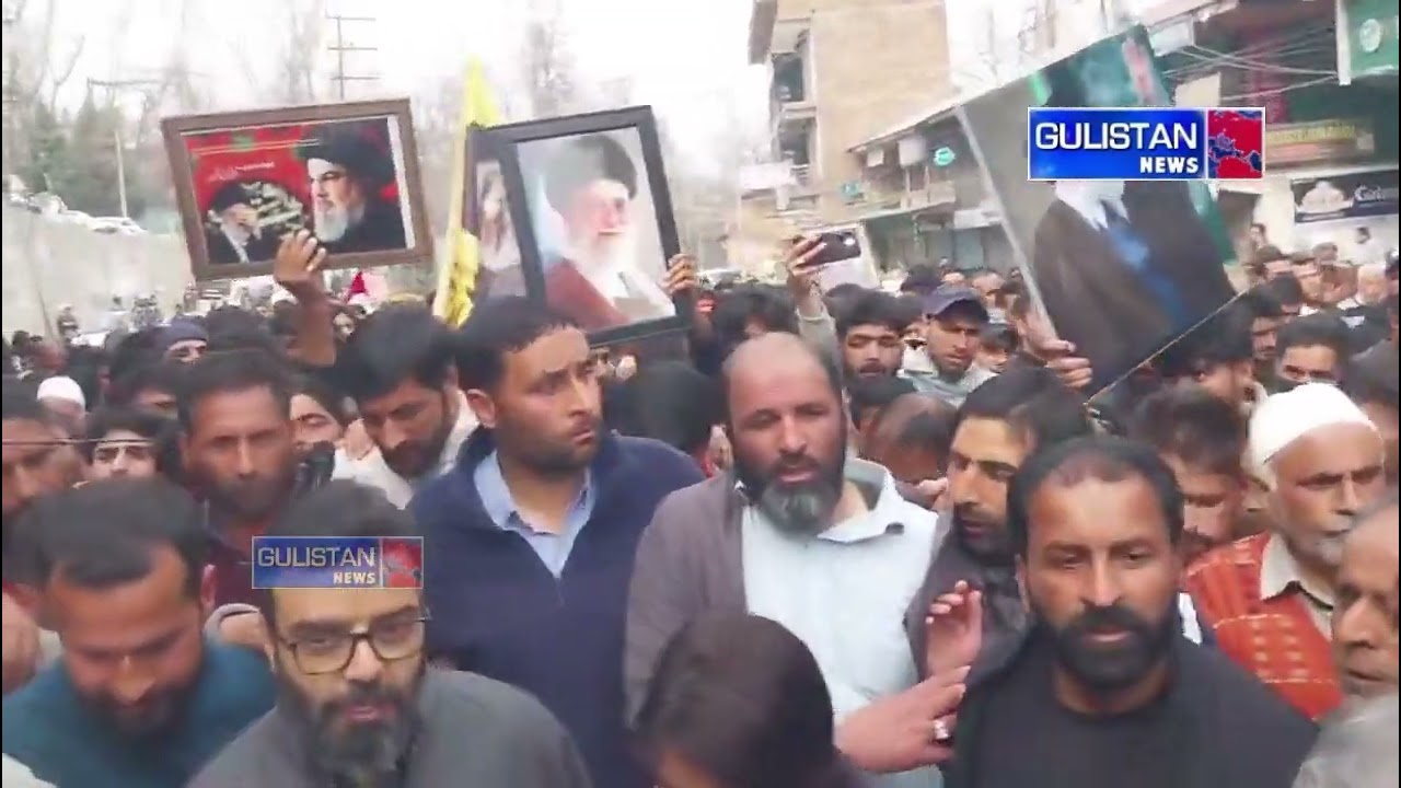 Peaceful Protest Held in Budgam in Memory of Ali Khamenei; Aga Syed Ruhullah Mehdi Joins Gathering