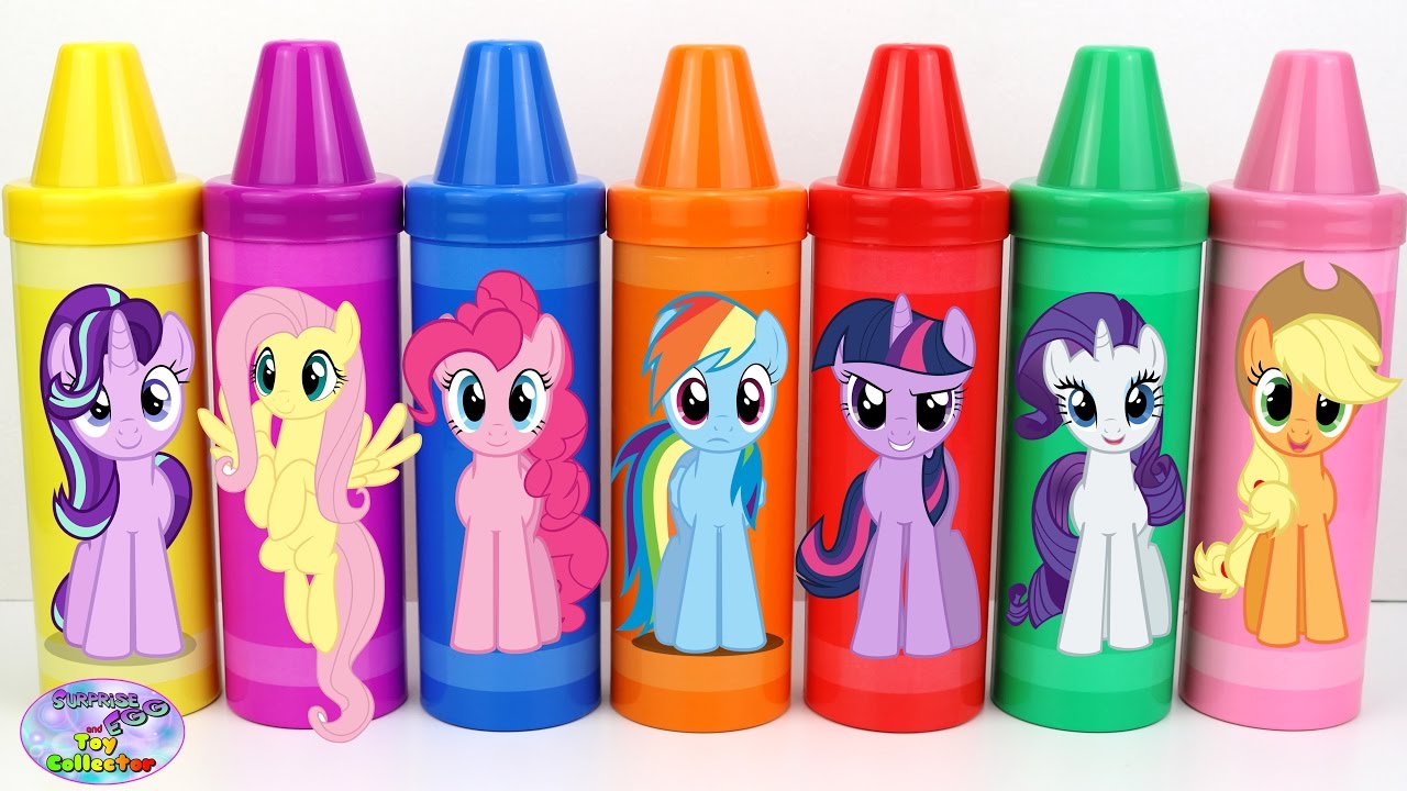 Best Learning Colors Video For Kids My Little Pony Color Crayons Surprise Egg and Toy Collector SETC