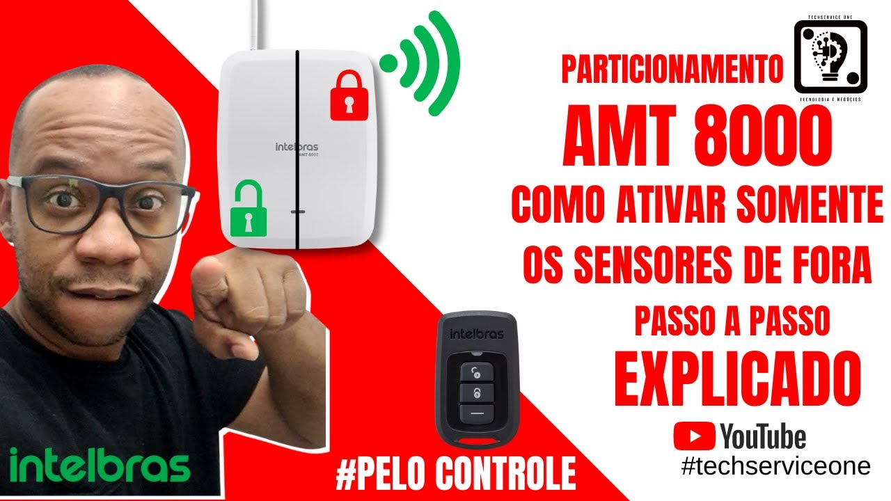 COMO PARTICIONAR ALARME AMT 8000 - ARMAR SOMENTE SENSORES EXTERNOS | TECHSERVICEONE WELTON 💡⚙️.