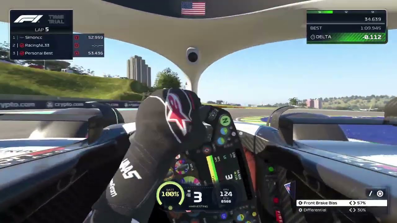 F1 25 | Brazil Hot Lap &ndash; 1:09.919 Gameplay Cockpit View (Haas)