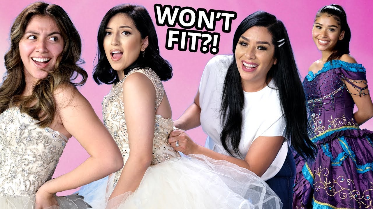 Trying on Our Old Quince Dresses w/ My Dream Quinceañera