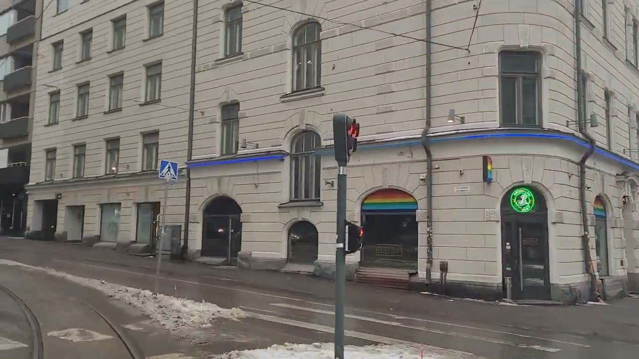 Helsingin raitiolinja 7 Länsiterminaali-Meilahti-Länsiterminaali. Helsinki tramline 7. @hslhrt