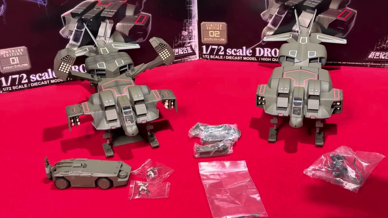 Aliens II DROPSHIP #01 #02 APC DIECAST Aoshima
