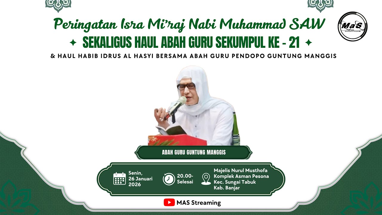 LIVE | Haul Abah Guru Sekumpul Ke 21 Bersama Habaib Alim Ulama | Majelis Nurul Musthofa Sungai Lulut