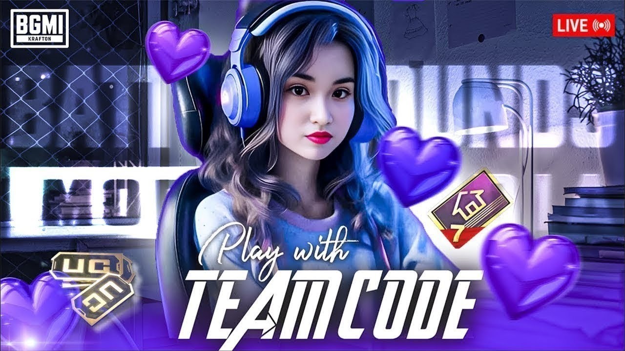 BGMI Live Custom Room | Girl Gamer Team Code | Hindi Gameplay + Live Scrims