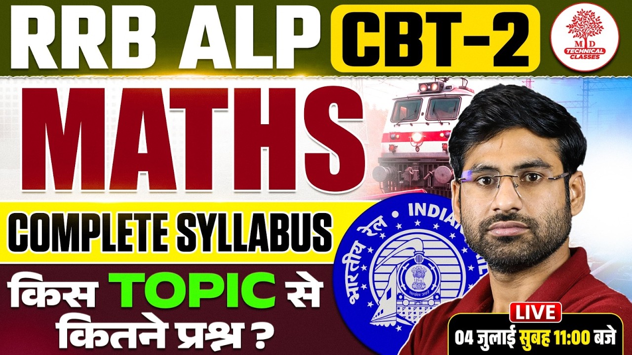 RRB ALP CBT-2 Maths Complete Syllabus 2026 | Topic Wise Questions | Full Strategy