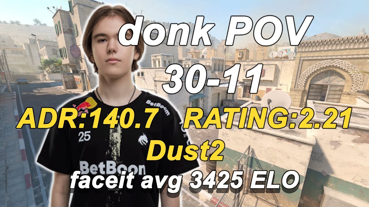 donk(30-11) Duo Queue Magnojezzz Voice Comms(Dust2)|Faceit avg 3425|CS2POV|DEMO|Dec 3,2025