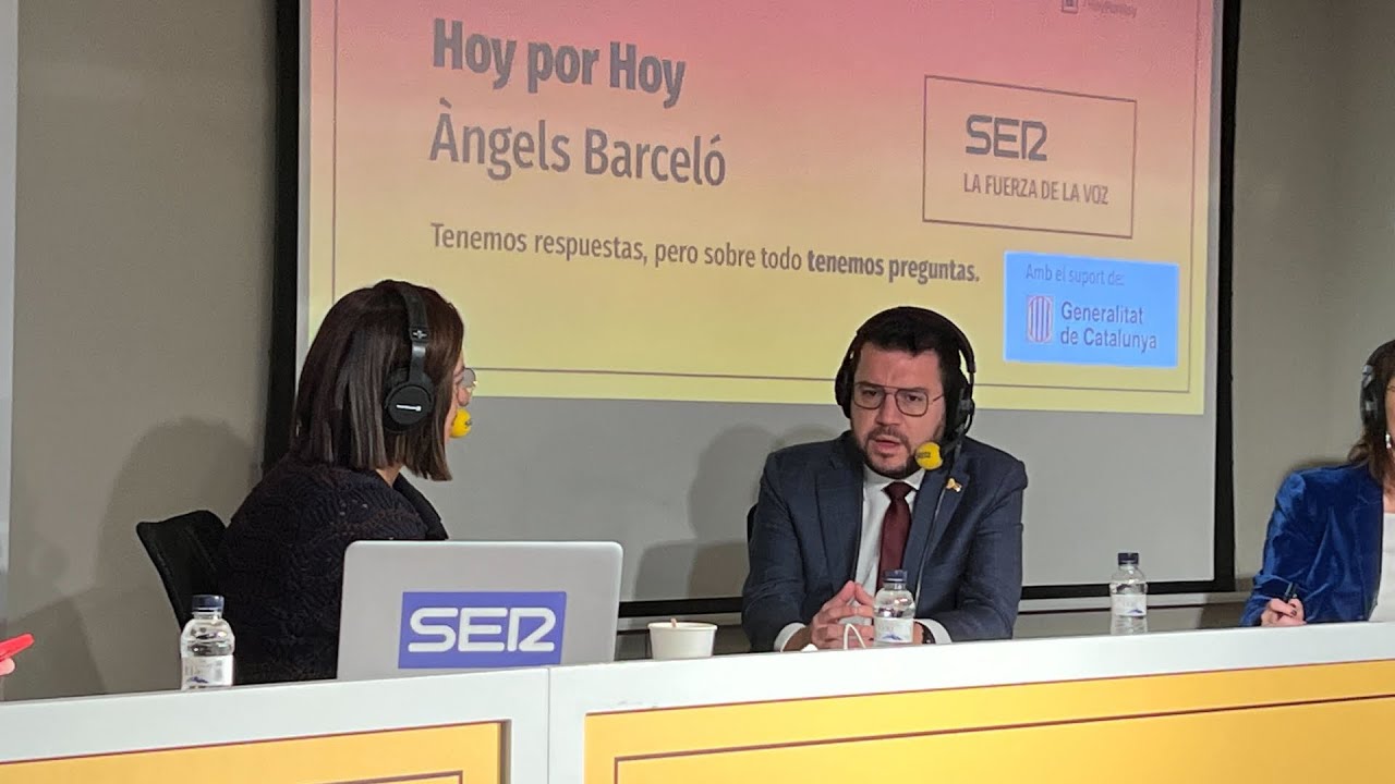 Àngels Barceló entrevista a Pere Aragonès, presidente de la Generalitat de Cataluña