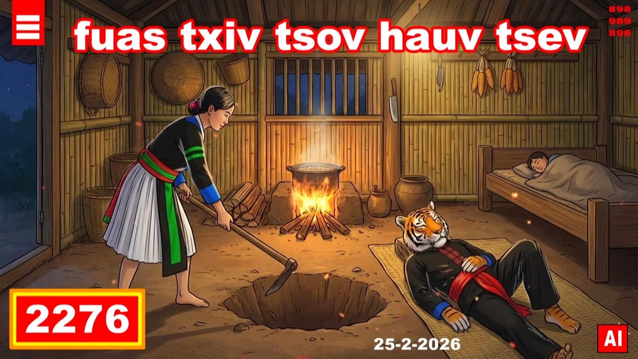 dab hais hmoob - 2276 - 25-2-2026 faus tus txiv tsov huav tsev, สามีที่หน้ากลัว, terrifying husband