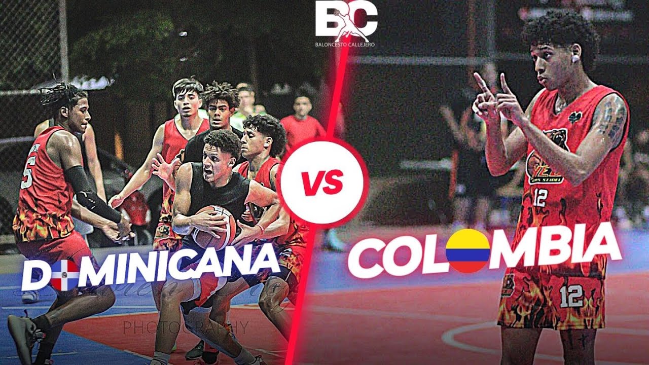 Colombianos en DOMINICANA 🆚  Baloncesto Callejero