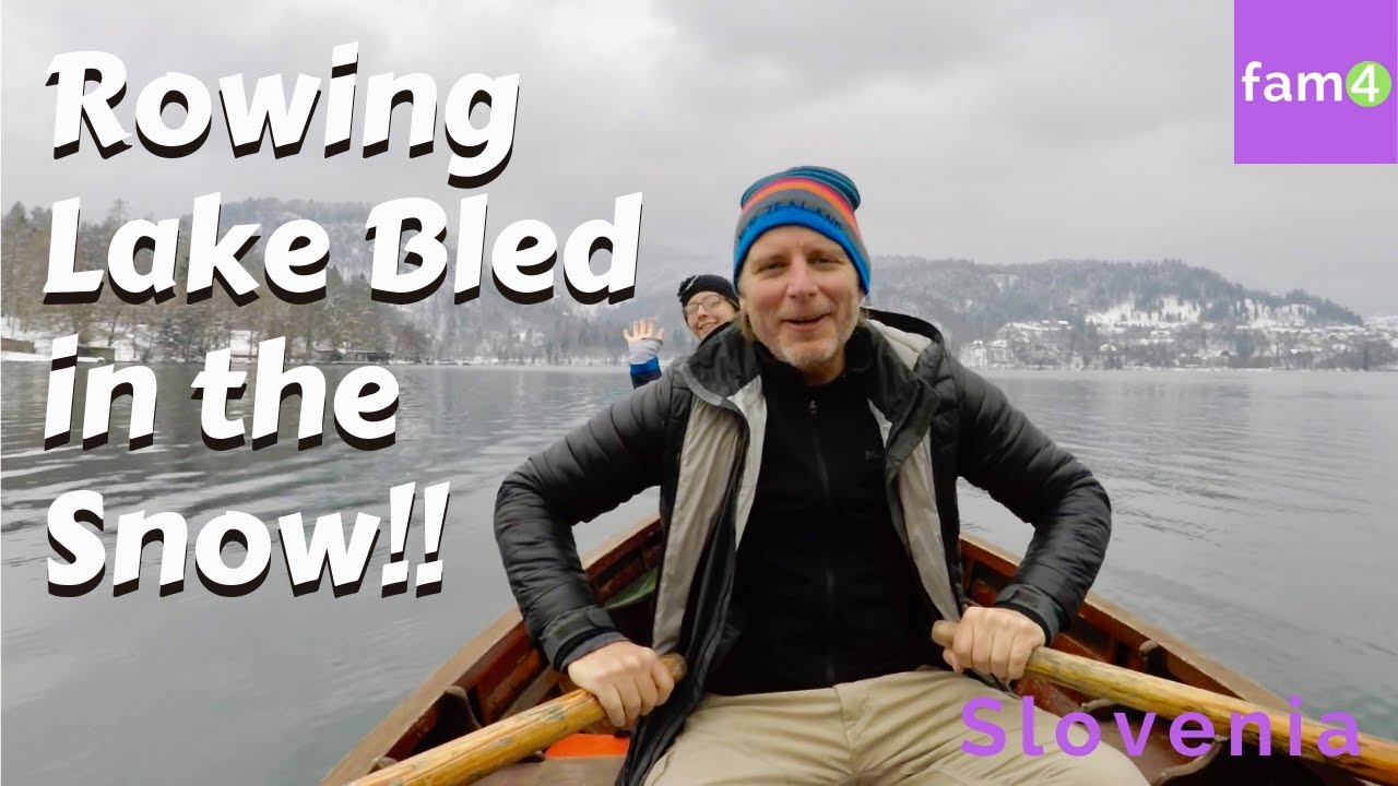 We Row Across Lake Bled (Slovenia) in the Snow! (Ep. 83) - Family Travel Channel