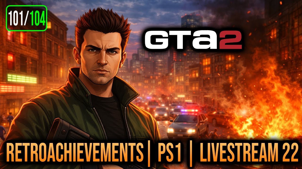 🔴[LIVE - VERTICAL] JOGOS CLÁSSICOS PS1 - GTA 2 - RETROACHIEVEMENTS - EP22