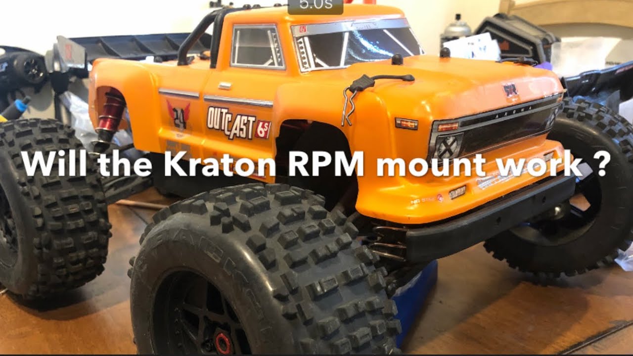 Arrma outcast 6s wing mount replacement with RPM Kraton mount