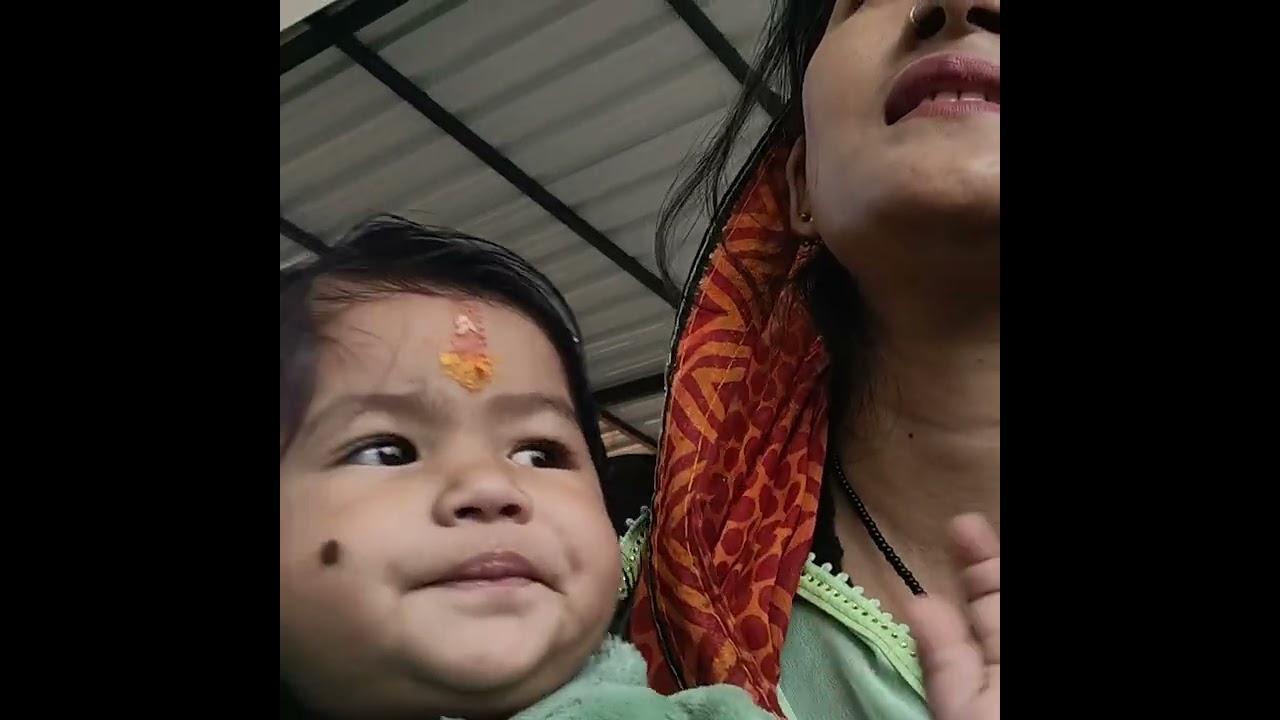 #Hm gye aaj pooja krne k liye mandir@🙏🤗🛕