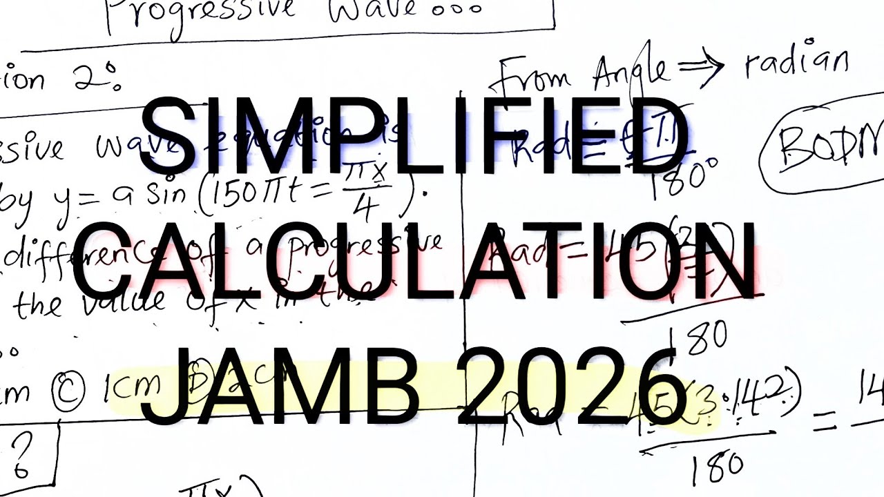 HOW TO SOLVE WAVE CALCULATION PROBLEMS WITHOUT MEMORIZING FORMULAS | JAMB 2026 PHYSICS PATTERN