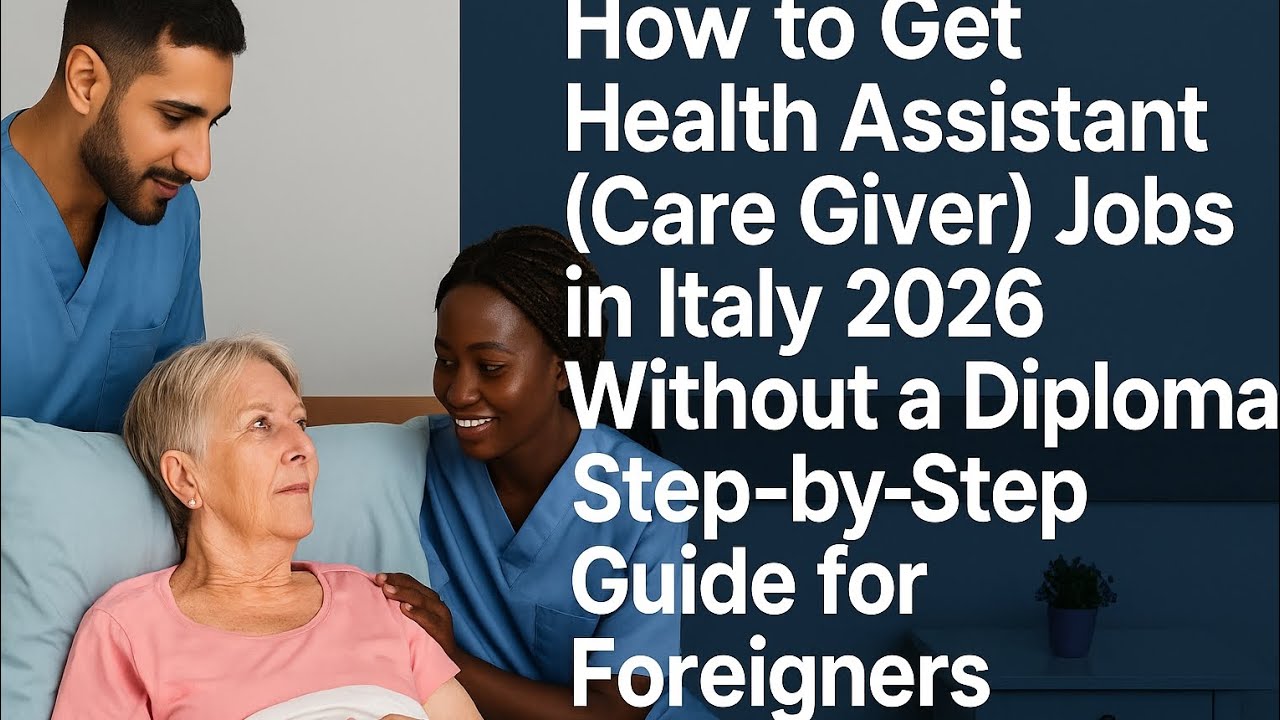 How to Get Health Assistant (Care Giver) Jobs in Italy 🇮🇹 2026 Without Diploma as a Foreigner