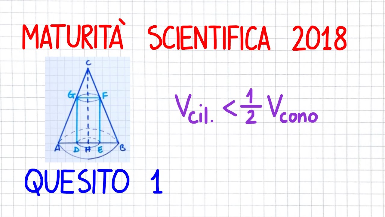 MATURITÀ SCIENTIFICA 2018 - QUESITO 1   _ MU30