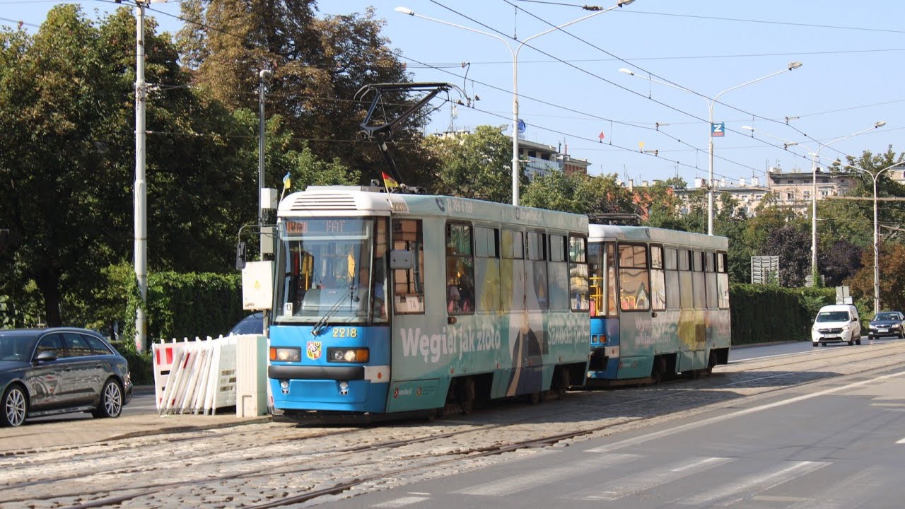 [🇵🇱PL] MPK Wrocław - Konstal/Protram 105NWr #2218+#2219 - [🚋23➡️WROCŁAWSKI PARK PRZEMYSŁOWY]