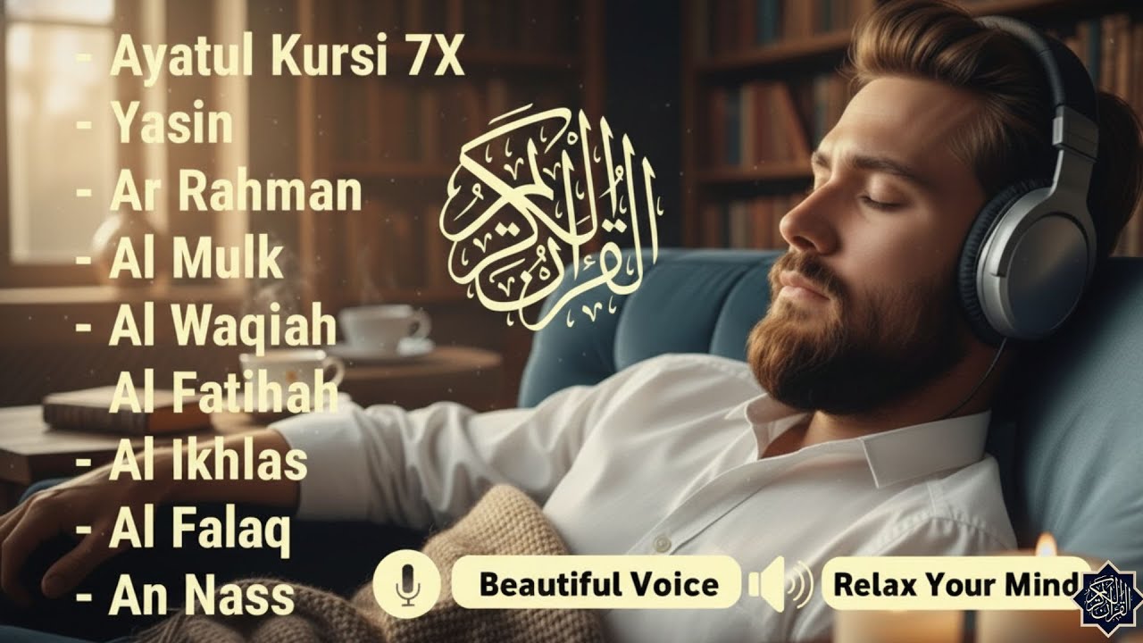 Quran recitation in a peaceful voice I Alfatiha, ayat alKursi, yasin, alwaqiah, arrahman | Alaa aqel
