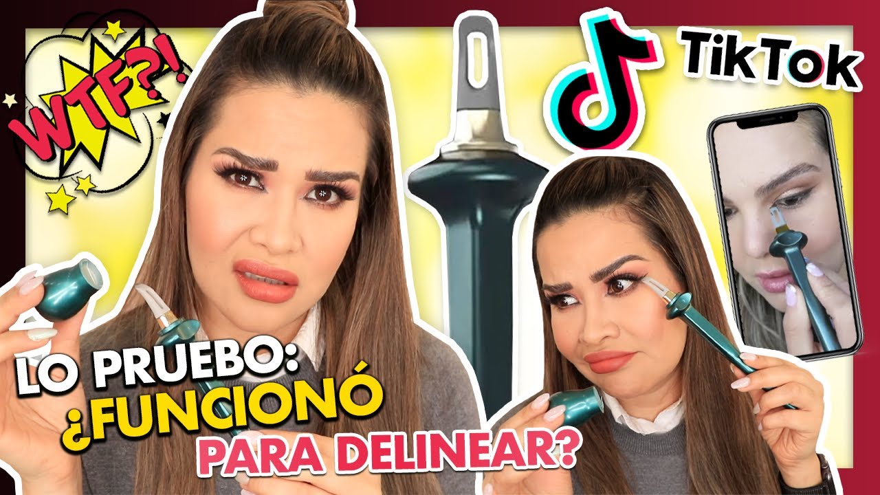 Lo pruebo ¿Funciona? HERRAMIENTA PARA DELINEAR OJOS VIRAL Tik Tok OMG si se pasan! | Mytzi Cervantes