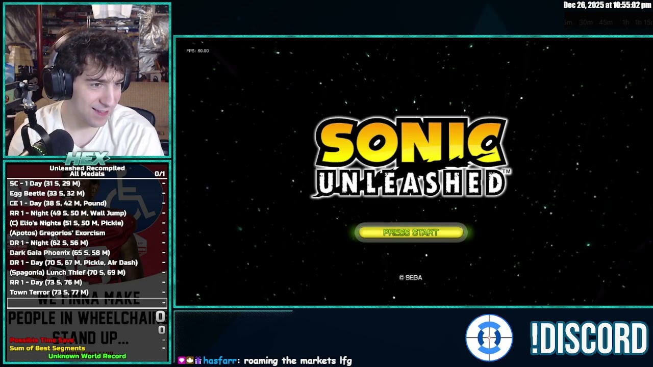 (12/26) Sonic Unleashed - All Medals Learning :P | !faq !discord