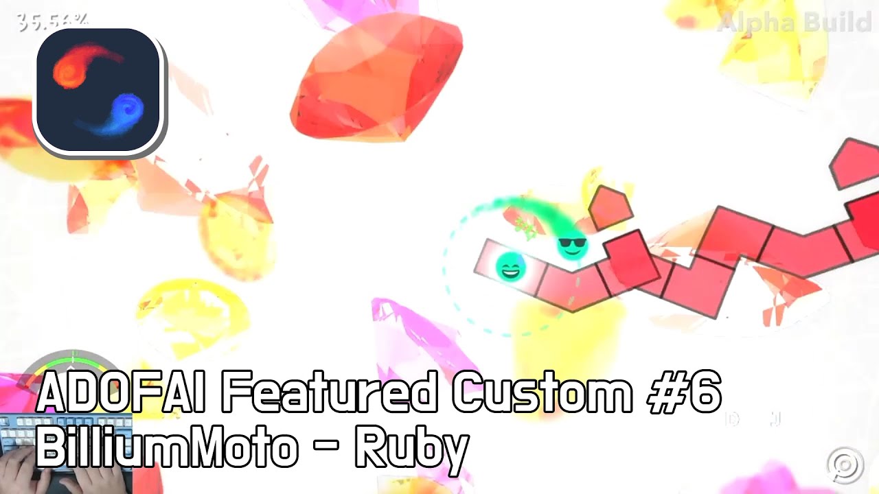 [ADOFAI Featured Custom #6] BilliumMoto - Ruby (by Pharah)