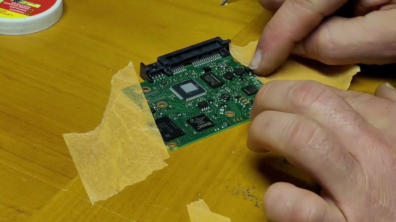 Festplatte seagate defekt Chip Bios umlöten reparatur