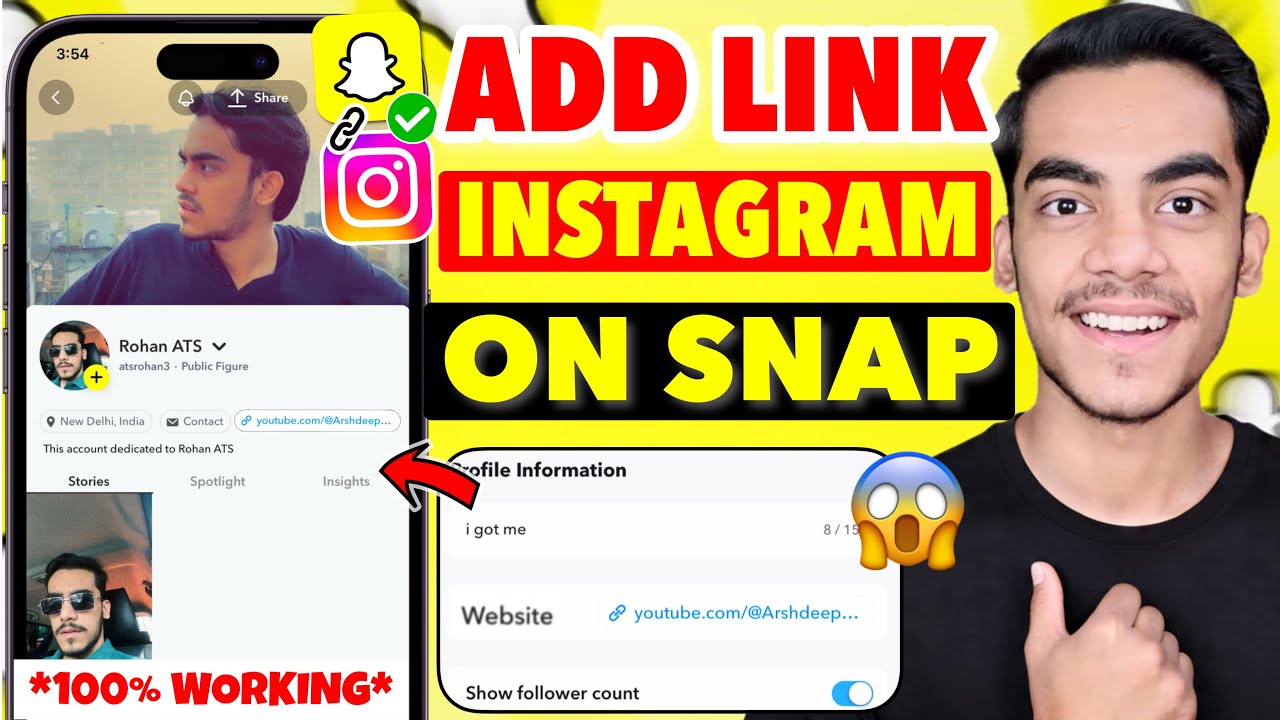 How To Add Instagram Link On Snapchat | How To Add Instagram Link On Snapchat