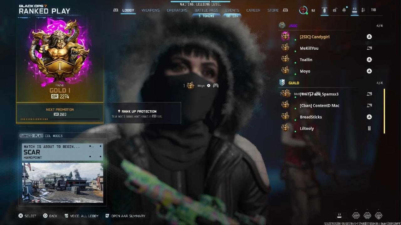 Call of Duty Queen dub 8 Rank play