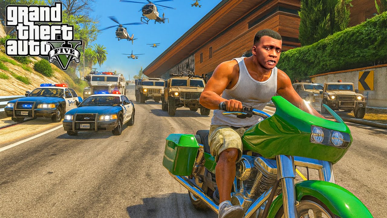 L'arm&eacute;e, Le FBI et La Police TRAQUE Franklin &agrave; travers Los Santos | GTA 5 Mods