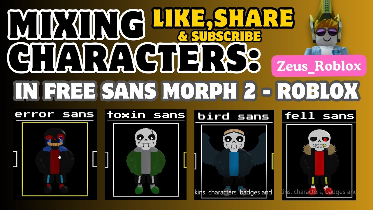 Free Sans Morph 2: MIXING CHARACTERS Tutorial