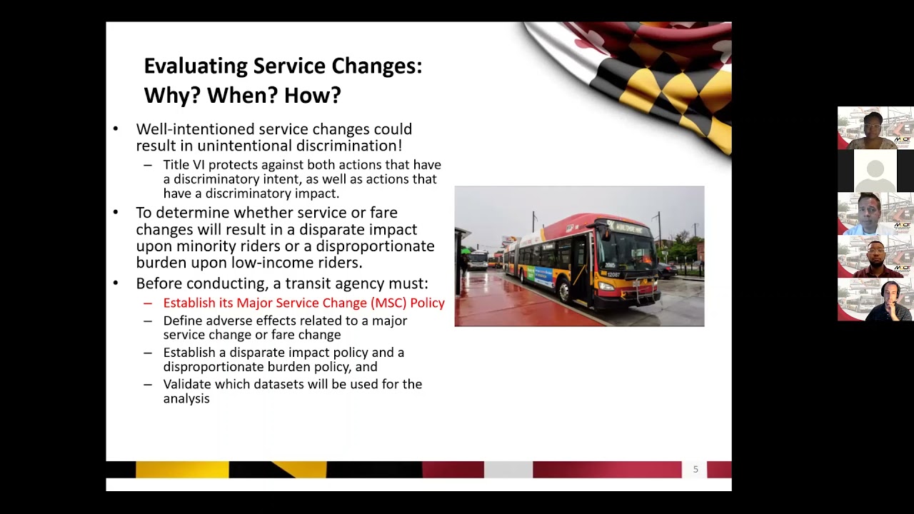 Title VI Major Service Change Policy Hearing 1 - Sept 20, 2021